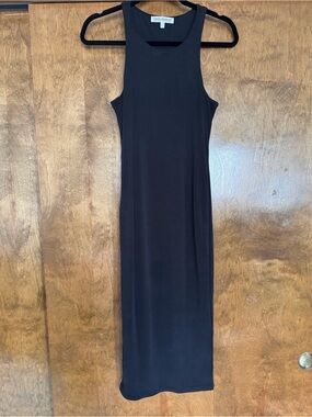 Good American Black Sleeveless Maxi Dress